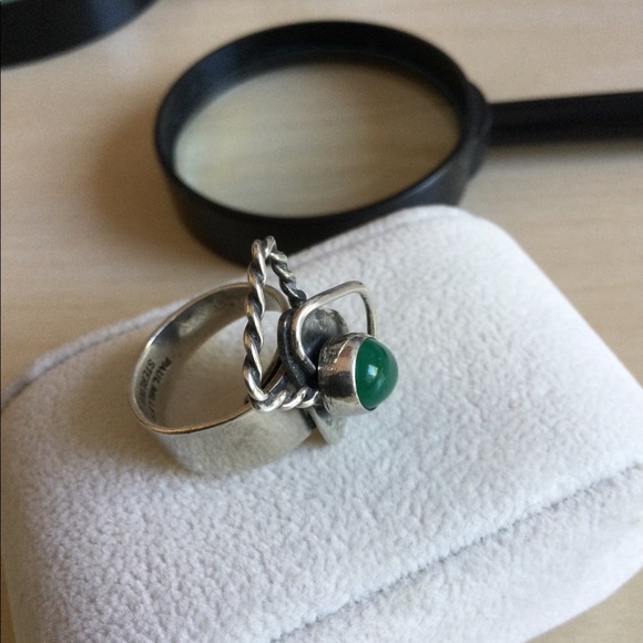Paul Miller Mid Mod Chrysoprase w SS Ring - Picture 6 of 7